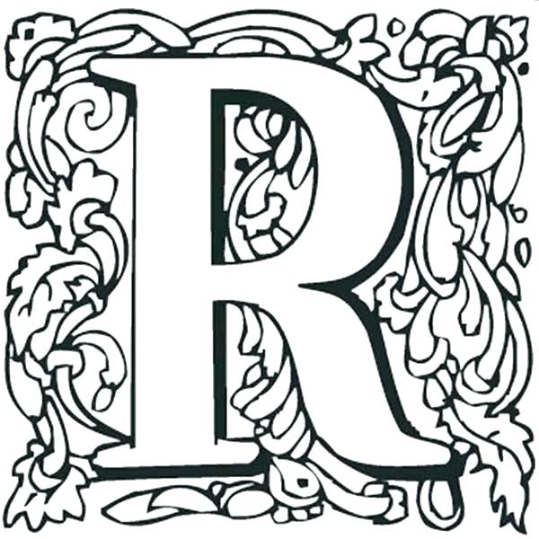 600x600 Letter R Coloring Pages Interesting Decoration Letter R Coloring