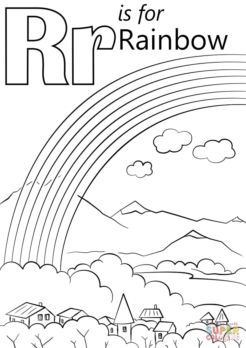 849x1200 Letter R Is For Rainbow Coloring Page Free Printable Pages Bright
