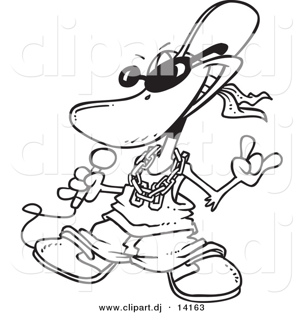 600x620 Vector Of Cartoon Duck Rapper