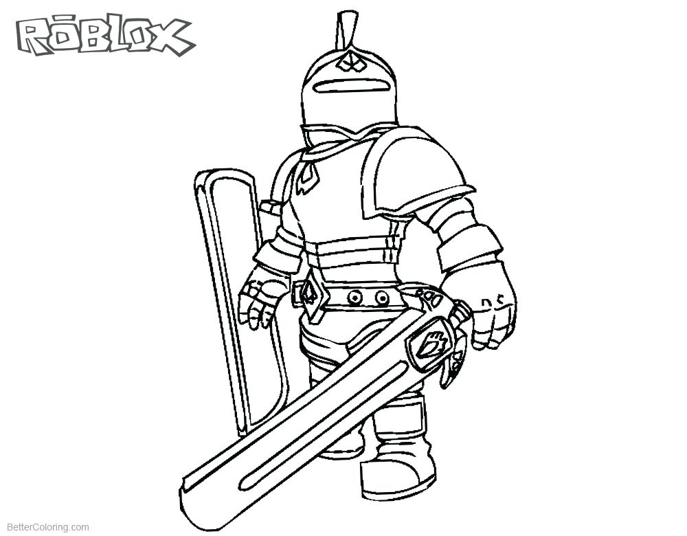 Roblox Character Printable Roblox Coloring Pages
