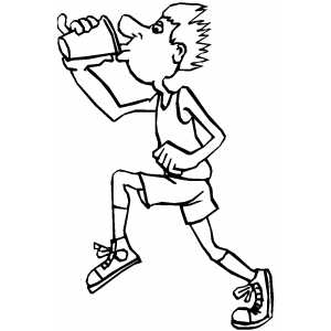 300x300 Drinking Runner Coloring Page
