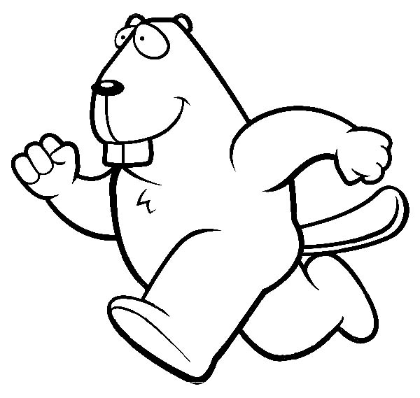 600x569 Athletic Marathon Runner Beaver Coloring Page Coloring Sun