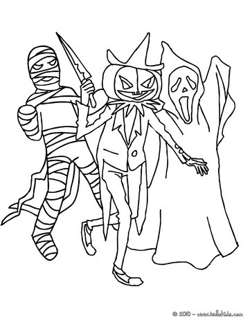 364x470 Funny And Scary Monsters Coloring Pages