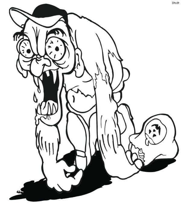600x681 Cool Halloween Coloring Pages Scary Pictures To Color