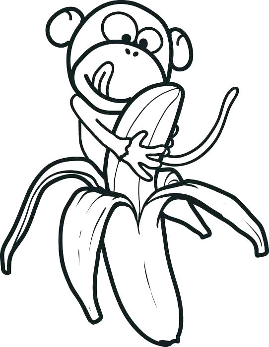 542x700 Banana Coloring Page