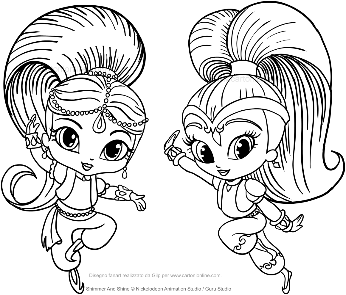 1161x992 Perspective Shimmer Shine Coloring Pages And P