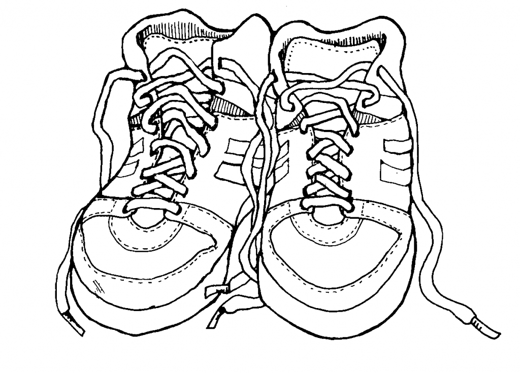 1024x735 Running Shoe Coloring Page
