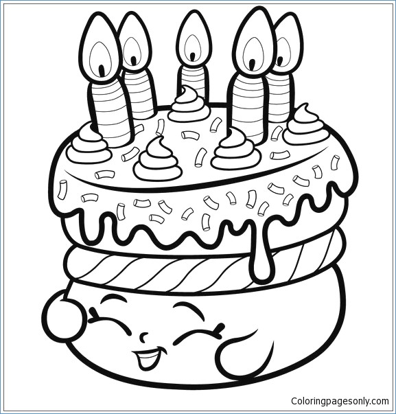 577x603 Hello Kitty Shopping Bread Coloring Pages