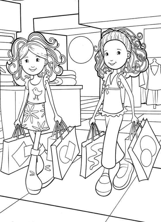 560x773 Shopping Coloring Pages