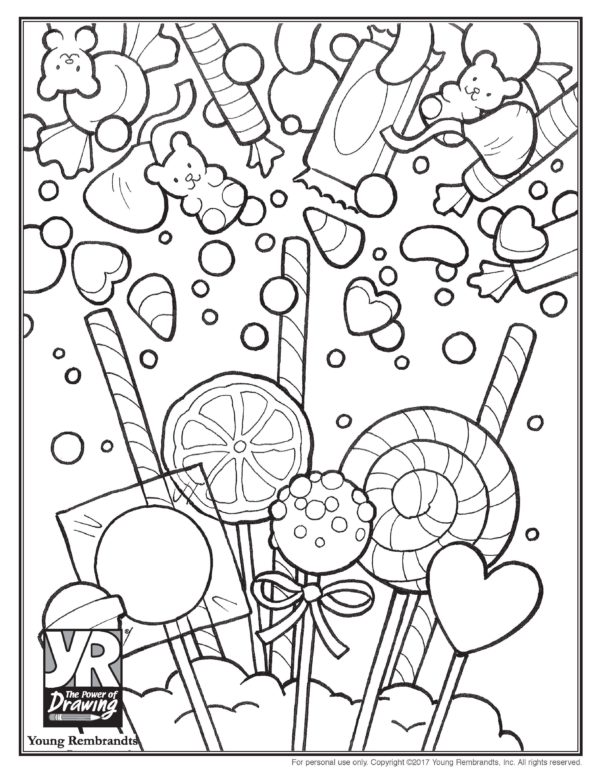 600x774 Candy Coloring Page