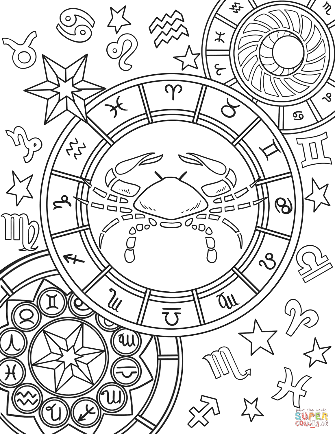1159x1500 Zodiac Signs Coloring Pages