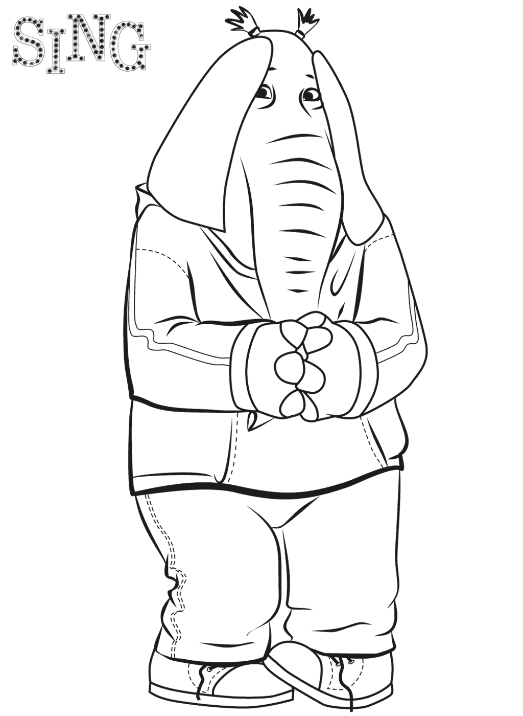 1024x1400 Sing Coloring Pages