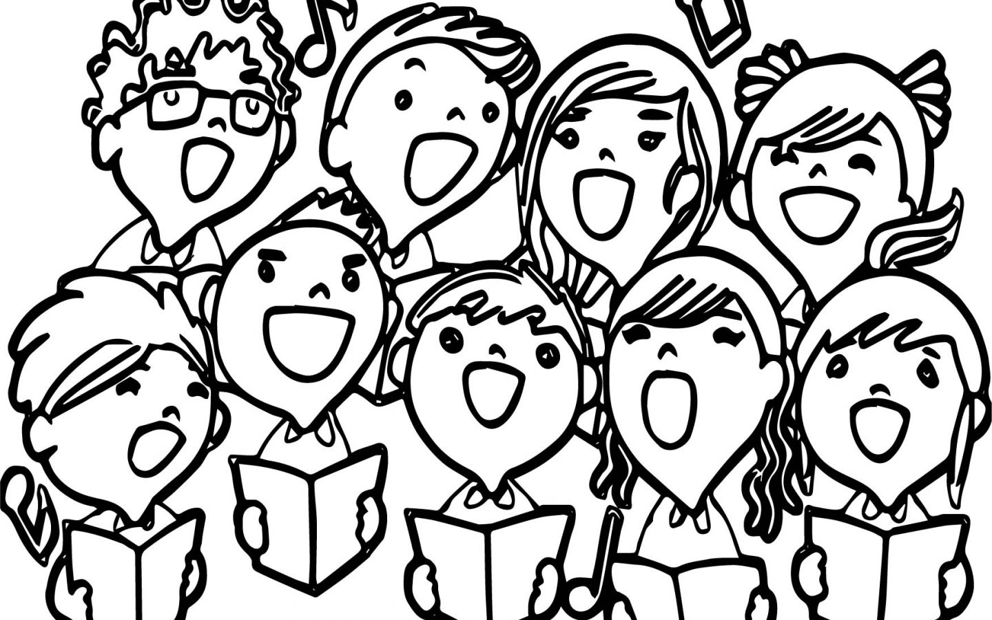 1440x900 Vector Of Cartoon Elvis Impersonator Singing Outlined Singer