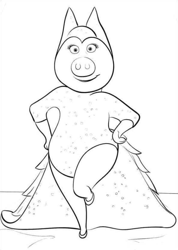 593x832 Sing Ash Coloring Pages Kids N Fun Coloring Pages Of Sing Free