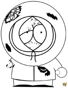 236x305 Free South Park Coloring Pages For Kids Kenny Card
