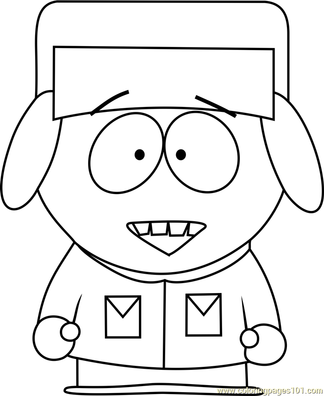 655x800 Kyle Broflovski From South Park Coloring Page