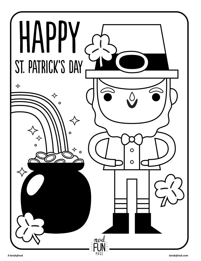 791x1024 Nod Printable Coloring Pages St Patrick's Day Honest To Nod
