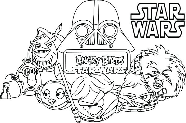 600x398 Star War Coloring Pages Star Wars Coloring Pages Angry Birds