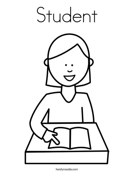 468x605 Student Coloring Page