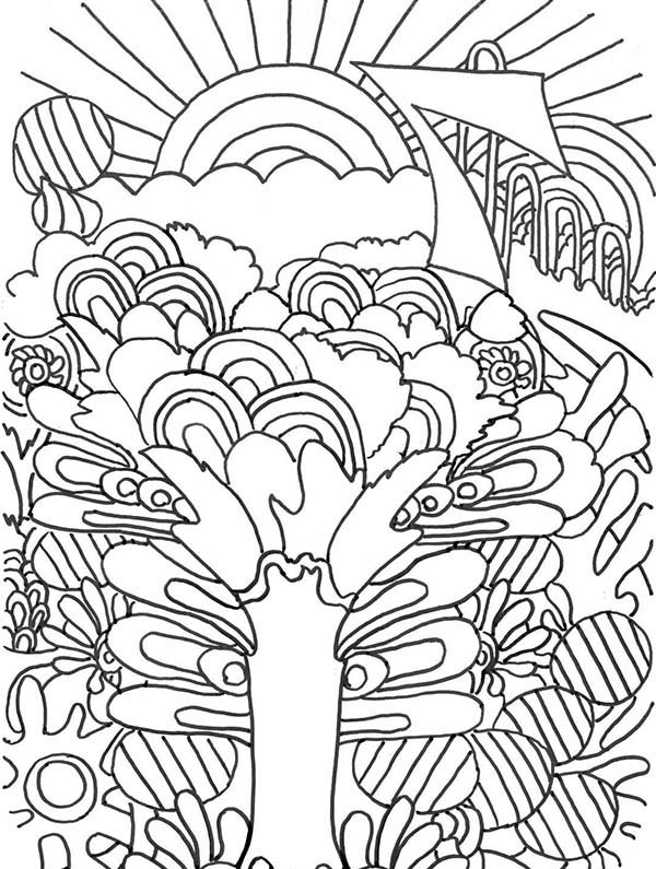 600x795 Sunrise Trippy Coloring Pages Batch Coloring