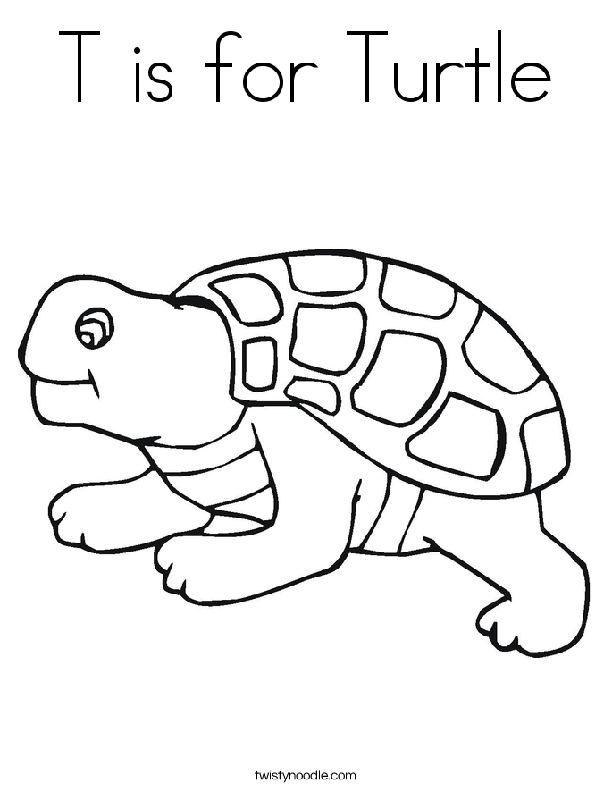 685x886 T Is For Turtle Coloring Page