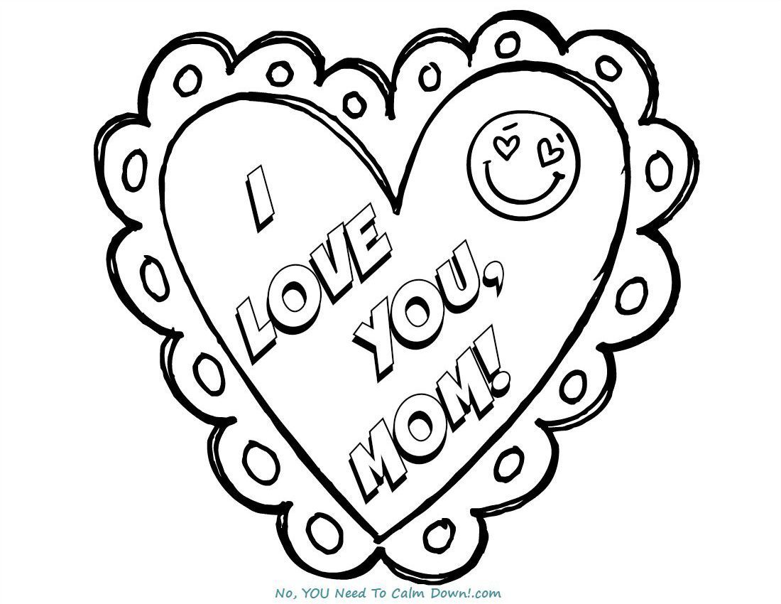 1100x850 I Love You, Mom Mother's Day Coloring Page