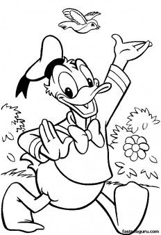 232x338 Printable Donald Duck Say Merry Christmas Coloring Pages