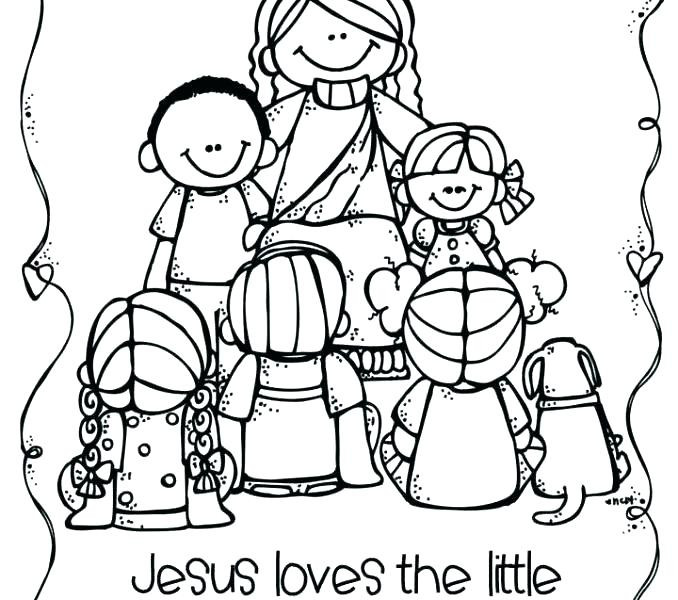 678x600 Jesus Loves The Little Children Coloring Pages Color Online