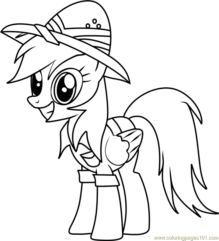 727x800 Daring Do Coloring Page
