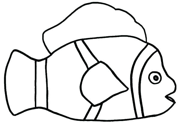 600x425 Clown Fish Coloring Page
