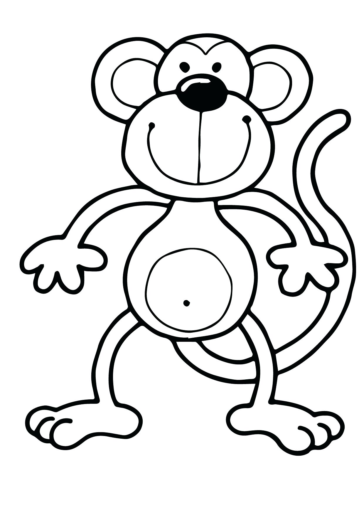 1240x1754 Coloring Pages Monkey Coloring Pages Draw Cute Baby Animals