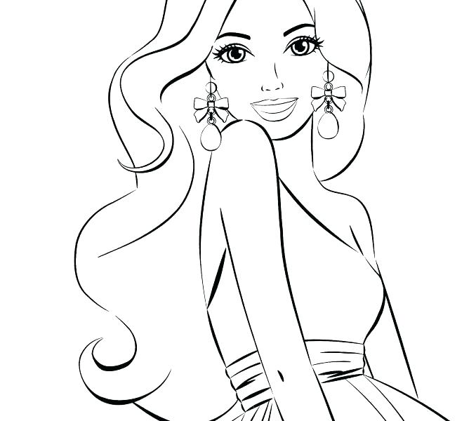 678x600 Barbie Coloring Pages To Print Color Page Princess Online Island
