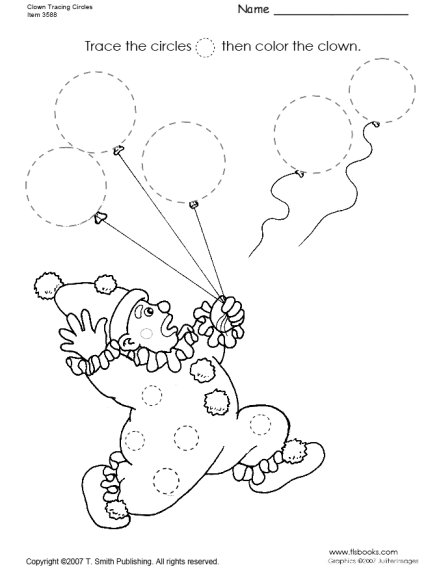 441x576 Clown Tracing Circles