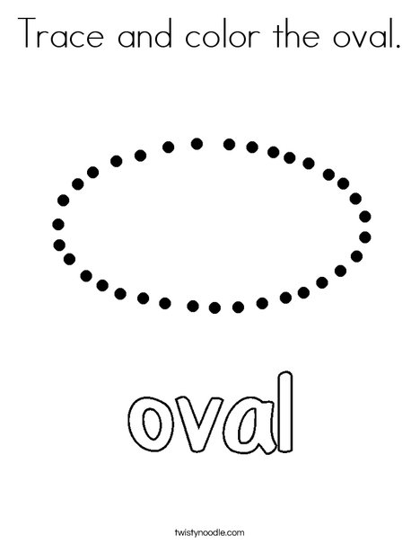 468x605 Trace And Color The Oval Coloring Page