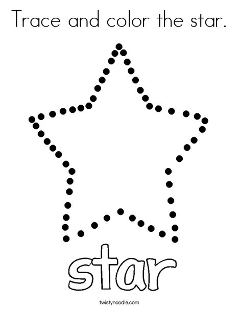 468x605 Trace And Color The Star Coloring Page