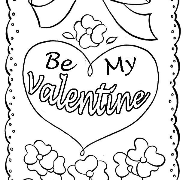 Coloring Pages Valentines Day Cards at GetDrawings | Free download