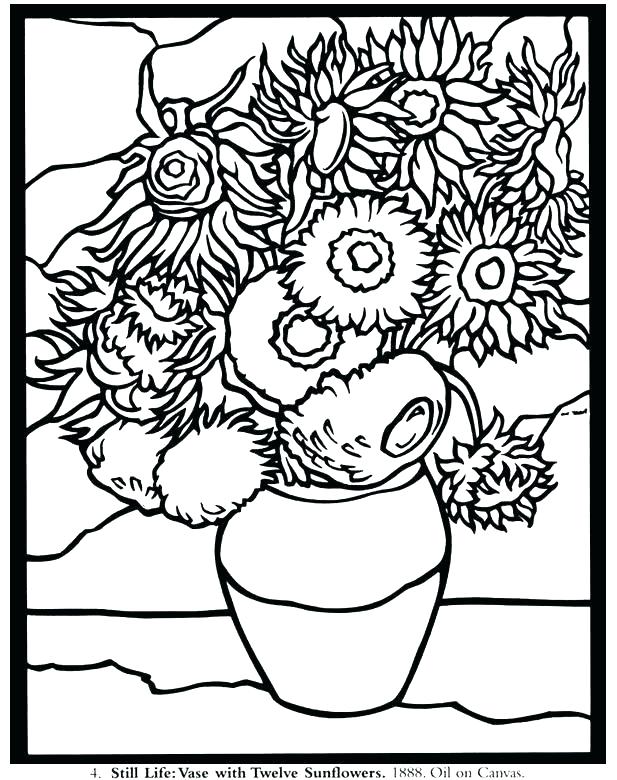 617x780 Sunflowers Coloring Pages Van Coloring Pages Sunflower Coloring
