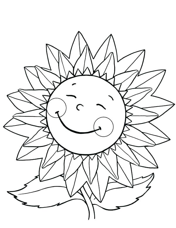 600x776 Sunflowers Coloring Pages Van Sunflowers Coloring Pages Kids