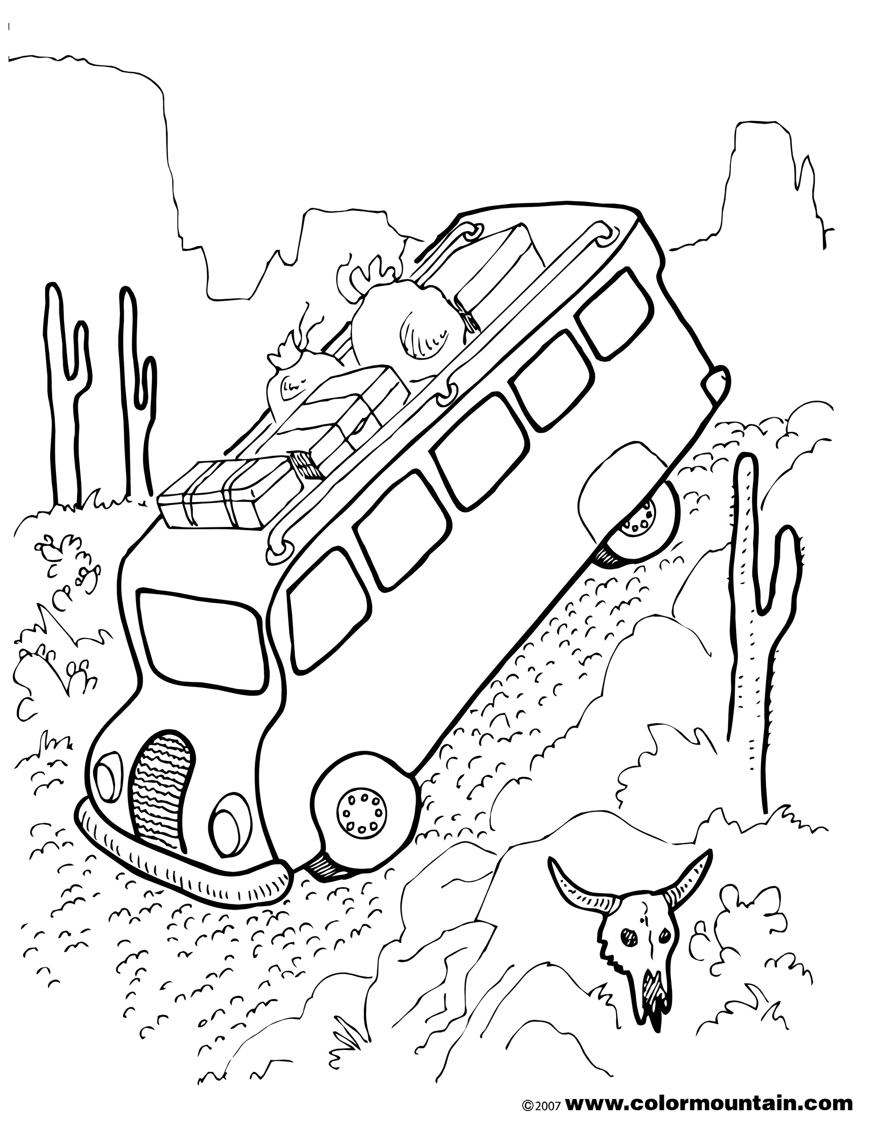 1800x2329 Bargain Rv Coloring Pages Van Page Free Printa