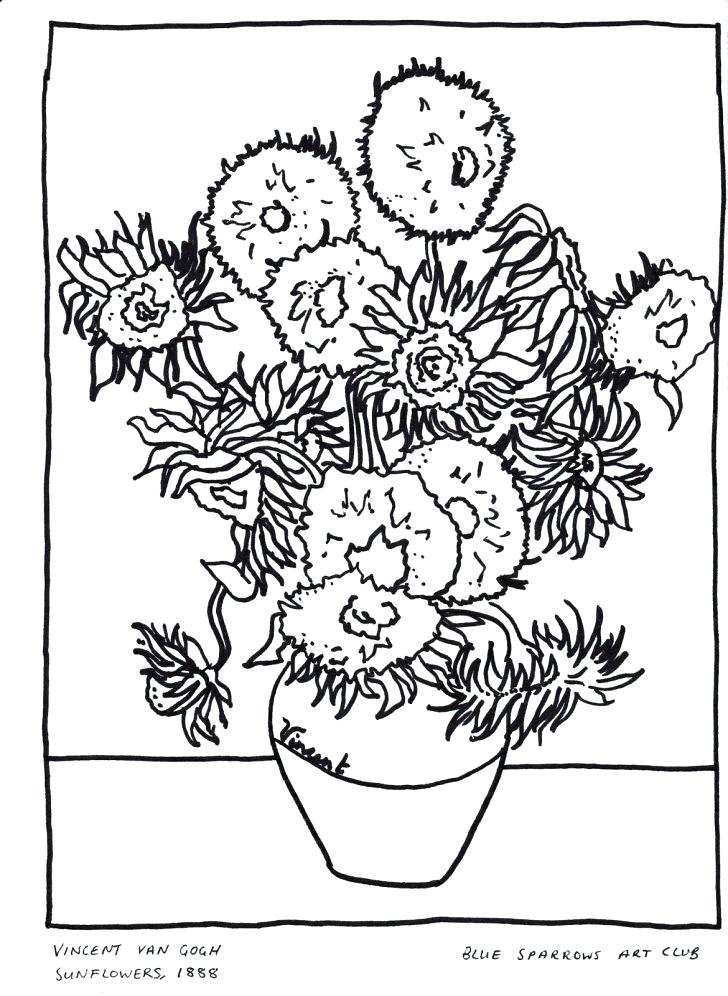 728x996 Van Gogh Coloring Pages Medium Size Of Van Coloring Pages