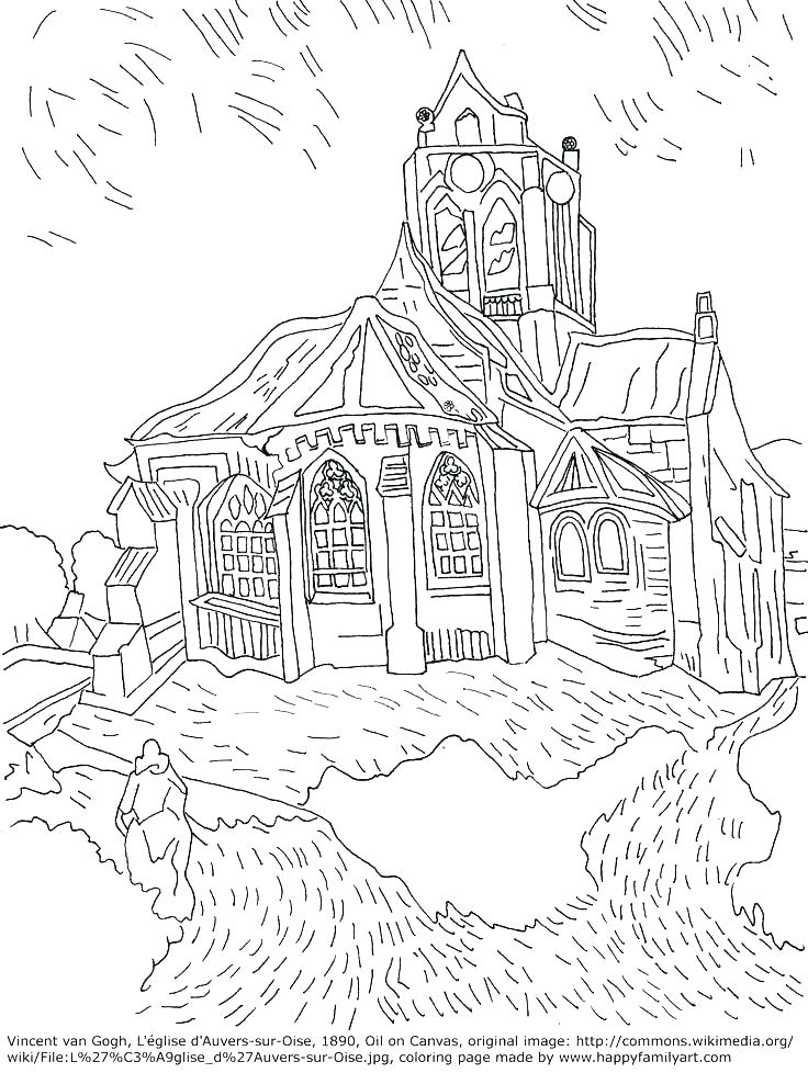 736x978 Famous Painting Coloring Pages