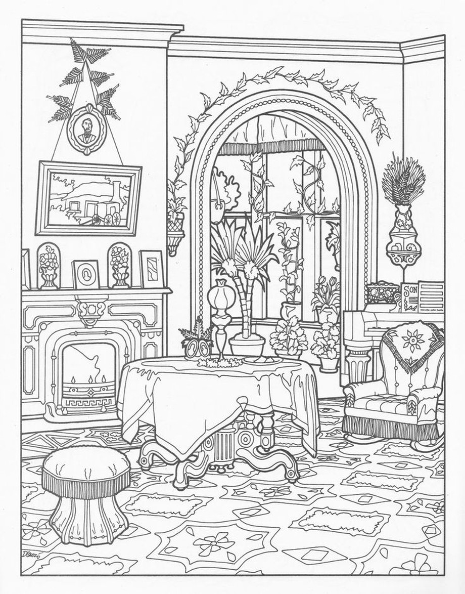 920x1174 Victorian House Coloring Pages For Grown Ups Also Houses Book Acpra