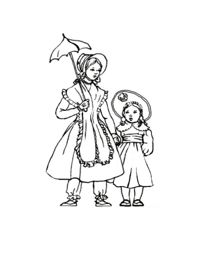 699x945 Victorian Woman Coloring Pages Download And Print For Free