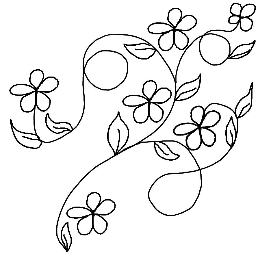 900x900 Flower Vines Coloring Pages