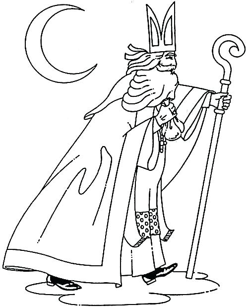 500x620 St Nicholas Coloring Pages Walking St Coloring Page Veggietales St