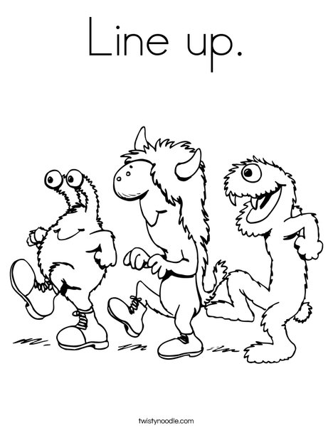 468x605 Line Up Coloring Page