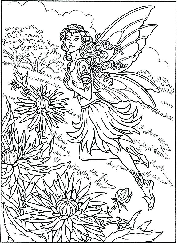 579x791 Detailed Fairy Coloring Pages Coloring Pages Image Detail