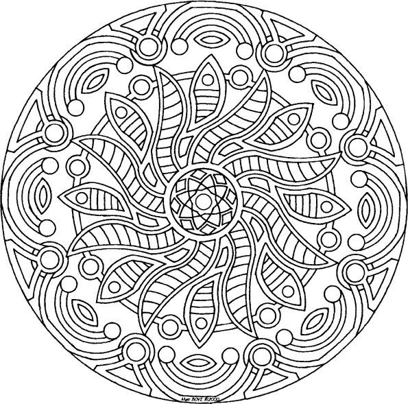 595x589 Clever Design Detailed Coloring Pages For Adults