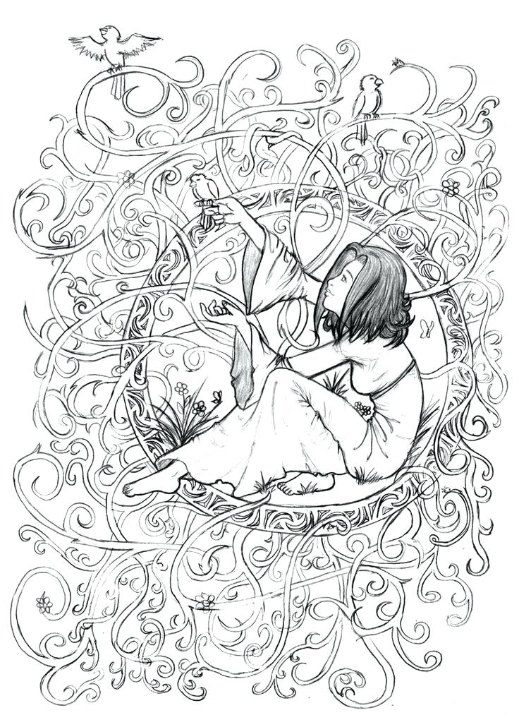 736x1013 Coloring Pages Of People Adult Coloring Pages People Scenery
