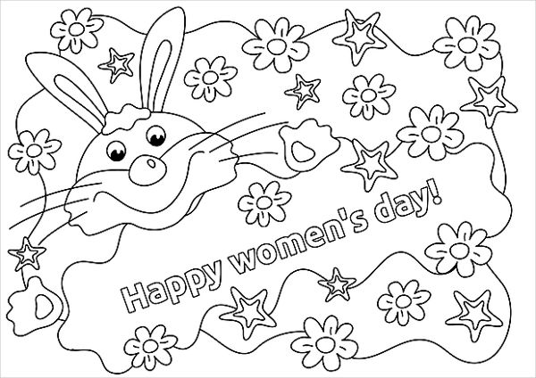 600x424 Women's Day Coloring Pages Free Premium Templates
